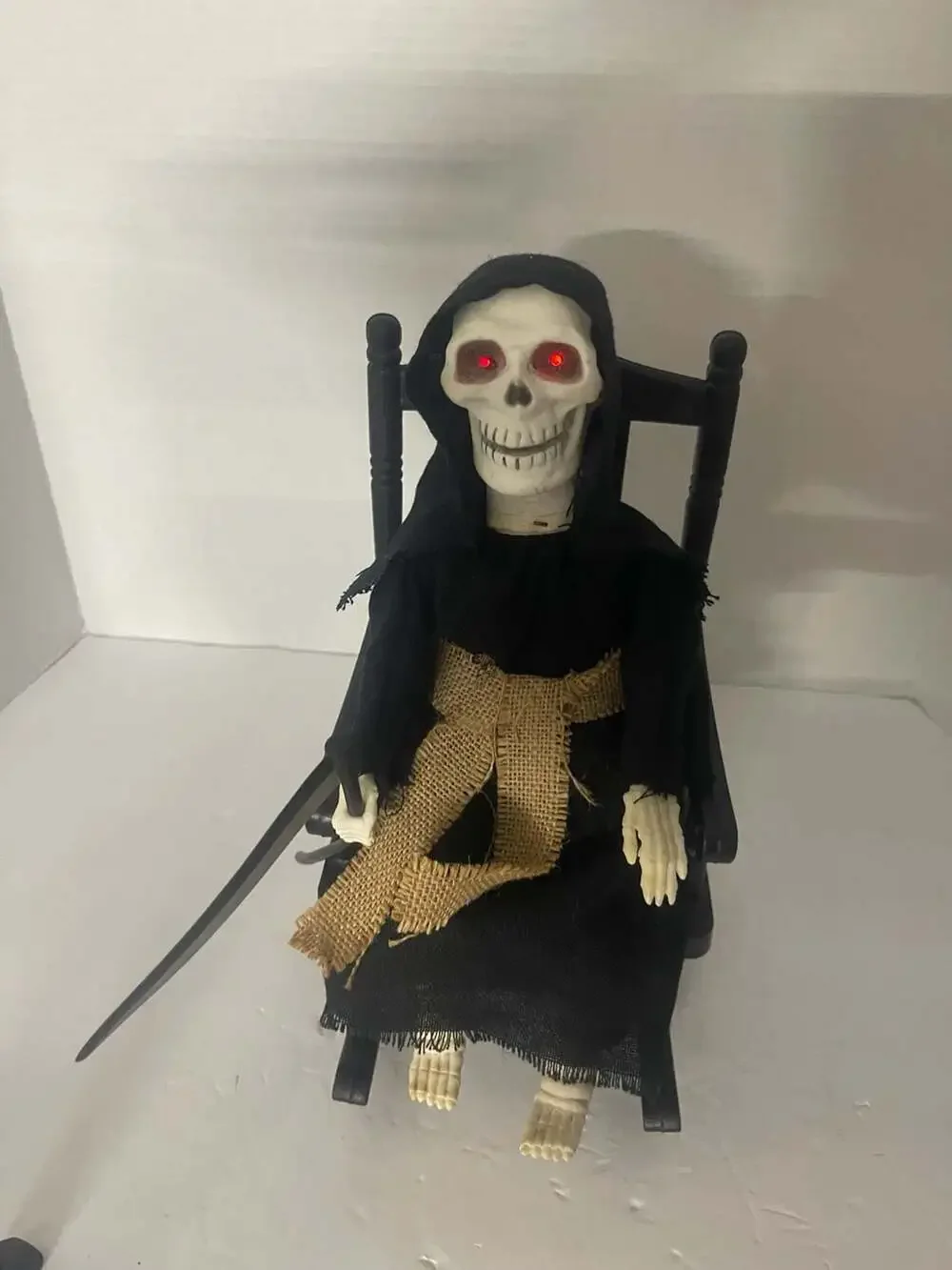 Gemmy Rocking Grim Reaper Animated Halloween Lights and Sound Figure
